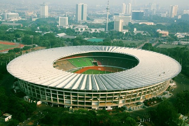 Gelora Bung Karno Main Stadium - second lbiggest soccer stadium